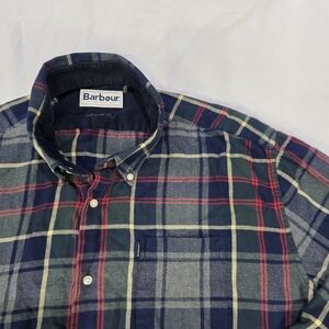 Barbour Alvin Regular Fit Plaid Soft Flannel Long Sleeve Button Down Shirt. XL